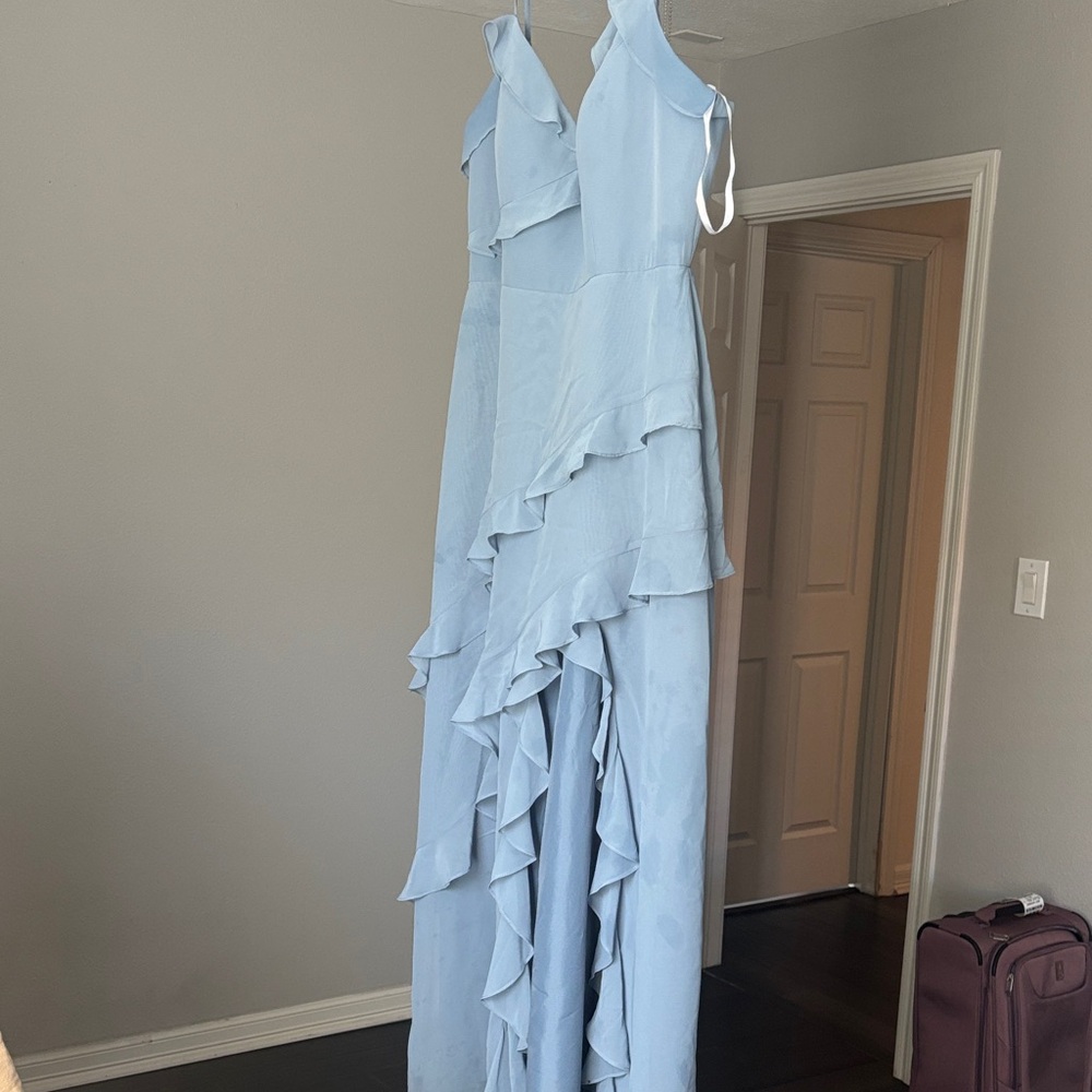 Revelry Jules Chiffon Dress in French Blue